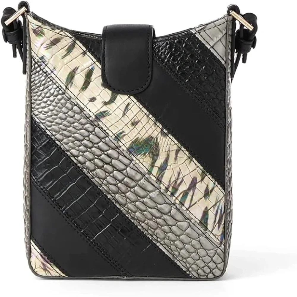 Brahmin Marley Small Leather Crossbody - Black Flashback - Picture 3 of 10